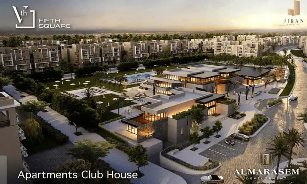 كمبوند فيفث سكوير التجمع الخامس, شقة سكنية دور أرضي مساحة 115 متر مربع, وجاردن بمساحة 56 متر مربع
